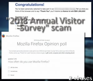 La estafa “2018 Annual Visitor Survey”
