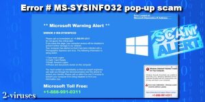 La estafa pop-up ERROR # MS-SYSINFO32