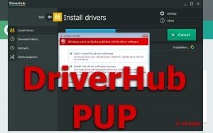 El PUP DriverHub