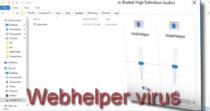 El virus Webhelper