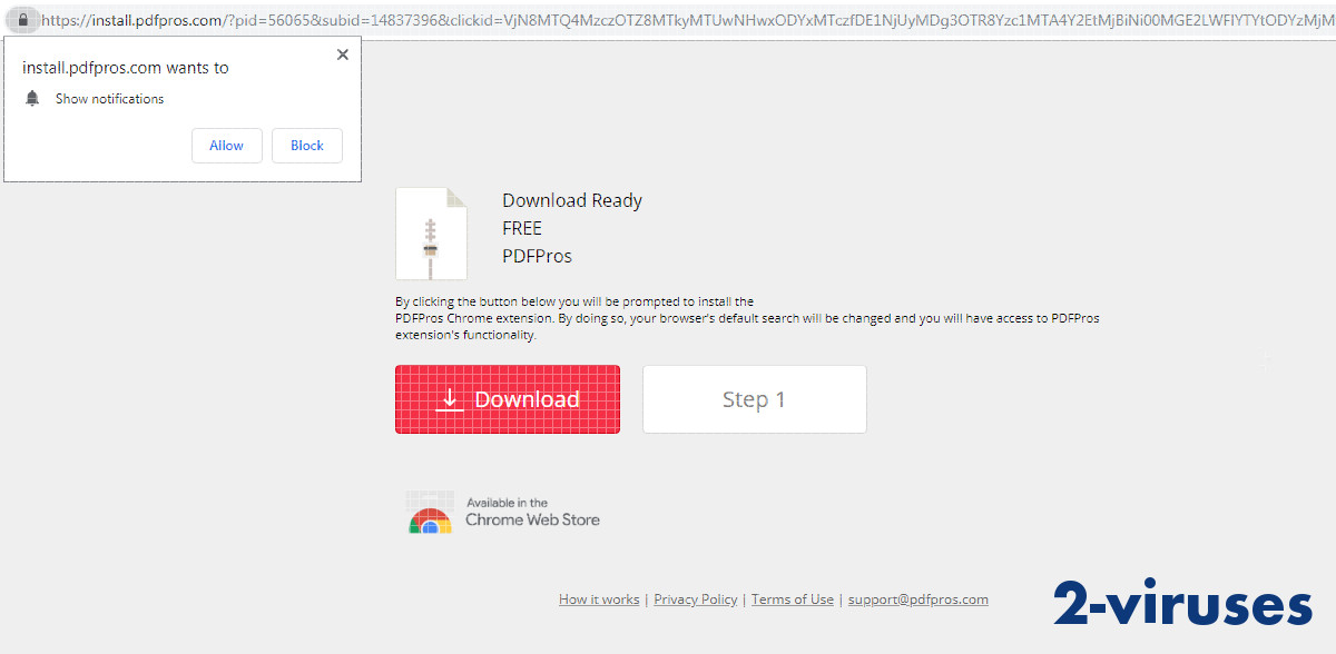 PDFPros installation page
