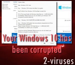 Estafa Windows 10 License Has Been Corrupted