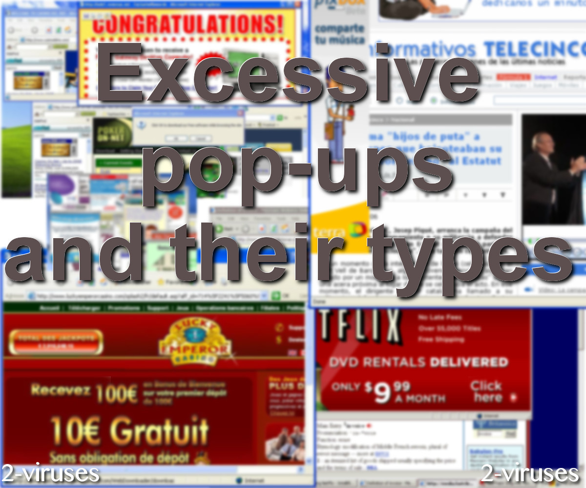 Excessive pop-ups and their types