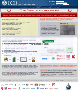 ICE Cyber Crimes Center Virus