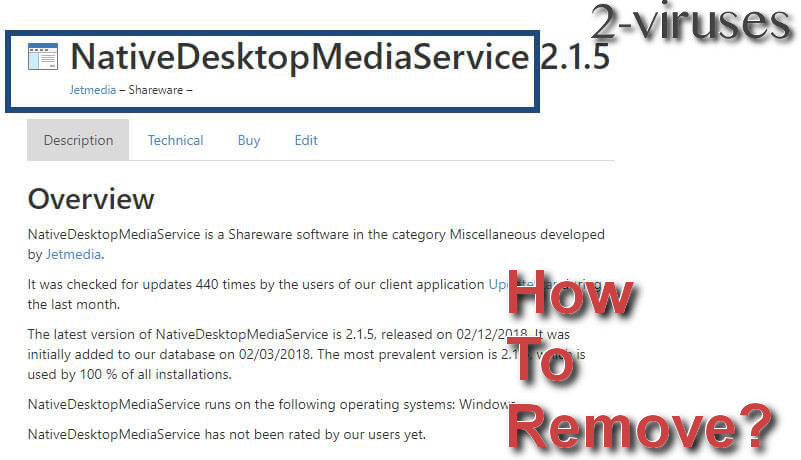 Native Desktop Media Service Virus Remove