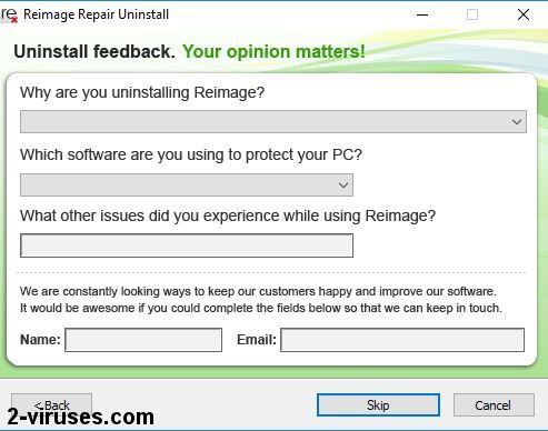 Reimage confirm removal