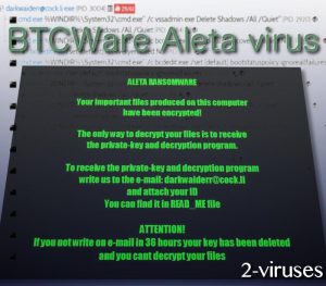 El virus BTCWare Aleta