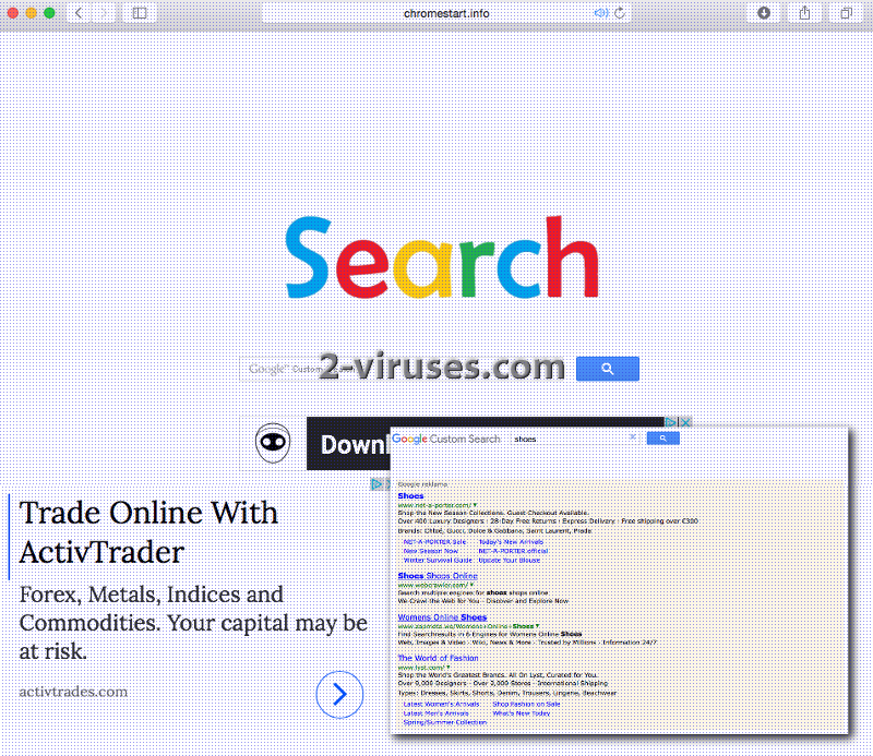 El virus ChromeStart.info