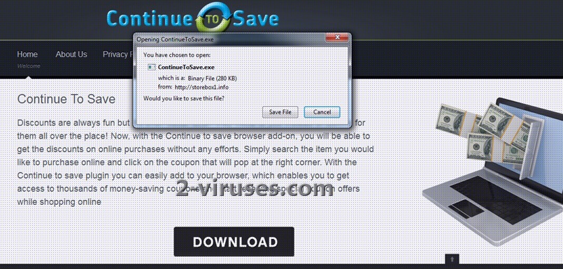 Virus “Continue to Save”