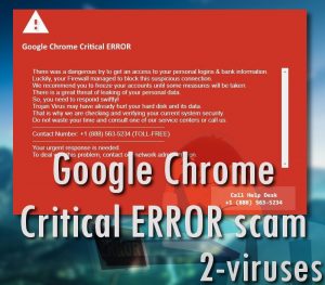 La estafa Google Chrome Critical ERROR