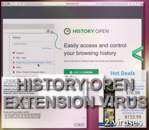Virus extensión History Open