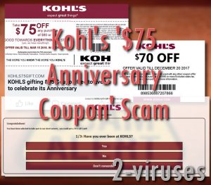 Estafa Kohl’s $75 Anniversary Coupon