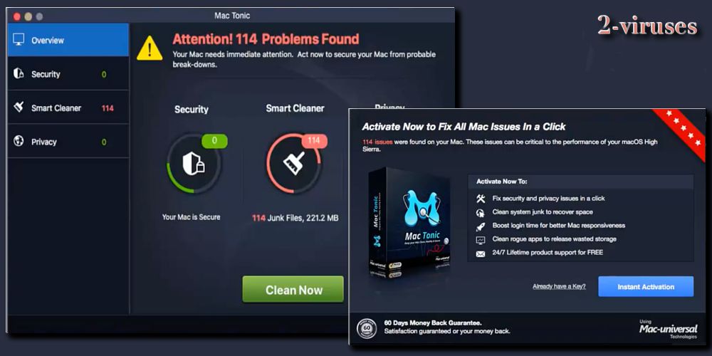 mac tonic virus scan results