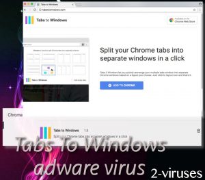El virus adware Tabs To Windows