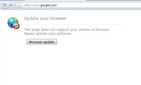 La alerta ‘Update your browser’