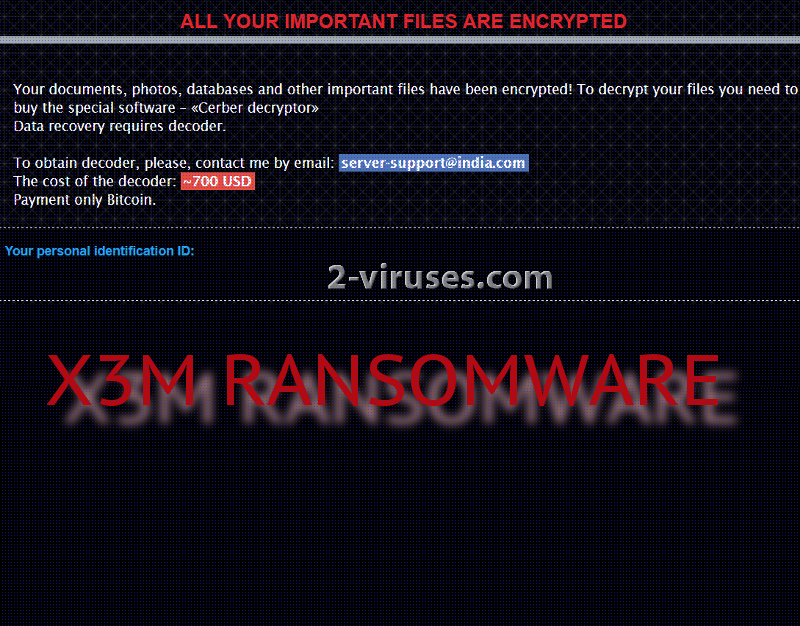 El ransomware X3M
