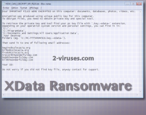 El ransomware XData