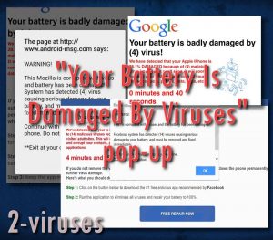 La estafa Your Battery Is Damaged By Viruses