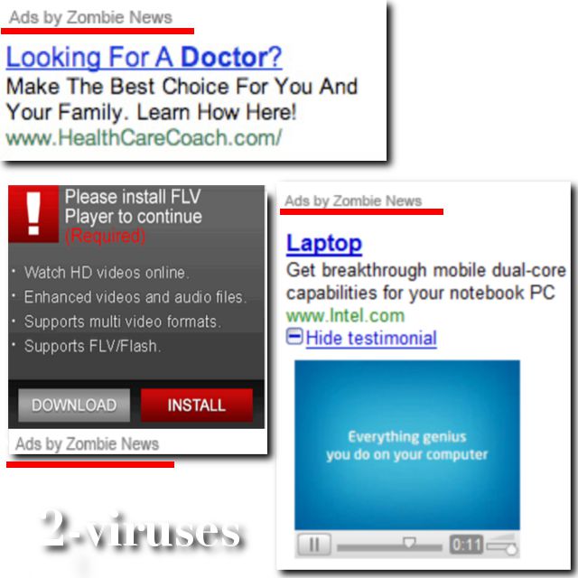 zombie news ads samples